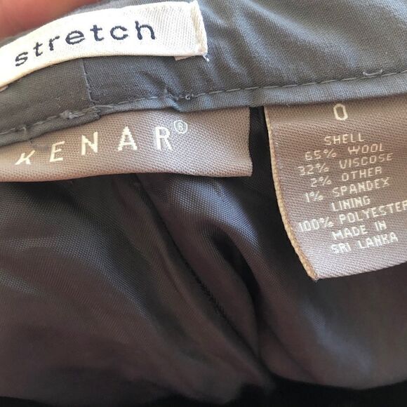Kenar Stretch Grey Wool Pants Size 0 - Picture 2 of 3